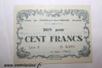 France 100 Francs 10 - ROMILLY SUR SEINE - BON DE 100 FRANCS 1940 - DV -