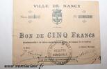 France 5 Francs 54 - NANCY - BON DE 5 FRANCS 1914 - 02.08 - DV -