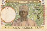 Afrique occidentale française 5 Francs AFRIQUE OCCIDENTALE FRANCAISE - PICK 21 - 5 FRANCS - 10/03/1938 -