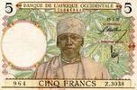 Afrique occidentale française 5 Francs AFRIQUE OCCIDENTALE FRANCAISE - PICK 21 - 5 FRANCS - 15/03/1937 -