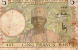 Afrique occidentale française 5 Francs AFRIQUE OCCIDENTALE FRANCAISE - PICK 21 - 5 FRANCS - 01/08/1935 -