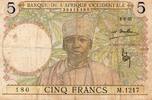 Afrique occidentale française 5 Francs AFRIQUE OCCIDENTALE FRANCAISE - PICK 21 - 5 FRANCS - 01/08/1935 -