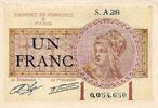 France 1 Franc 75 - PARIS - 1 FRANC 1919 - CHAMBRE DE COMMERCE DE PARIS -