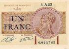 France 1 Franc 75 - PARIS - 1 FRANC 1919 - CHAMBRE DE COMMERCE DE PARIS -