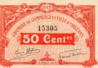 France 50 Centimes 41 - ORLEANS - 50 CENTIMES 1915 - 02.08 - CHAMBRES DE COMMERCE -