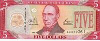 Liberia 5 Dollars LIBERIA - PICK 26 a - 5 DOLLARS 2003 -