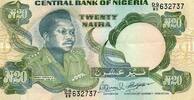 Nigeria 20 Naira NIGERIA - PICK 26 e - 20 NAIRA - NON DATE (1984) -
