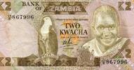 Zambie 2 Kwacha ZAMBIE - PICK 24 b - 2 KWACHA - 1980-1988 -
