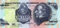 Uruguay 50 Pesos 1989 URUGUAY - PICK 61 a - 50 NUEVOS PESOS - NON DATE (... 4,00 EUR  + 3,20 EUR frais d'envoi