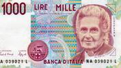Italie 1.000 Lire ITALIE - PICK 114 a - 1000 LIRE - 1990 -