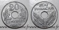 France 20 Centimes GADOURY 321 - 20 CENTIMES 1942 - TYPE 20 - KM 900 -