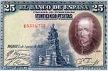 Espagne 25 Pesetas ESPAGNE- PICK 74 b - 25 PESETAS - 15/08/1928 - Calderon de la Barca -