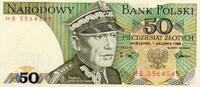 Pologne 50 Zlotych POLOGNE - PICK 142 c - 50 ZLOTYCH - 01/12/1988 -