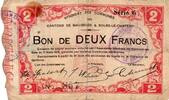 France 2 Francs 59 - MAUBEUGE - SOLRE-LE-CHATEAU - BON DE 2 FRANCS - 11/03/1915 -