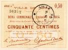 France 50 Centimes 59 - DOUAI - BON DE 50 CENTIMES - 30/08/1914 -