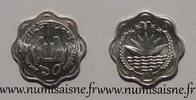 Bangladesh 10 Poisha BANGLADESH - KM 11.2 - 10 POISHA 1994 - FAO - Jacinthe d'eau et gerbes de riz -