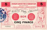 France 5 Francs 59 - VALENCIENNES - BON POUR 5 FRANCS - 05/1916 -