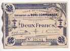 France 2 Francs 59 - CAMBRAI - BON DE 2 FRANCS - 30/10/1914 -