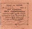 France 50 Centimes 60 - NOYON - BON MUNICIPAL - 50 CENTIMES - 17/12/1915 -