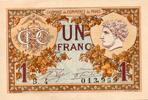 France 1 Franc 75 - PARIS - 1 FRANC - 10/03/1920 - CHAMBRE DE COMMERCE -