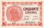 France 50 Centimes 75 - PARIS - 50 CENTIMES - 10/03/1920 - CHAMBRE DE COMMERCE DE PARIS -
