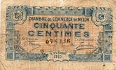 France 50 Centimes 77 - MELUN - CHAMBRE DE COMMERCE - 50 CENTIMES - 15/10/1915 -