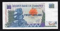 Zimbabwe 20 Dollars ZIMBABWE - PICK 7 a - 20 DOLLARS - 1997 - SIGN 3 -