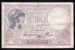 France 5 Francs FAY 04/16 - 5 FRANCS VIOLET - 05/12/1940 - PICK 83 -