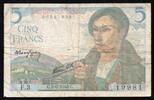 France 5 Francs FAY 05/01 - 5 FRANCS BERGER - 02/06/1943 - PICK 98 -