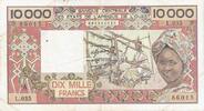 Côte d'Ivoire 10.000 Francs COTE D'IVOIRE - PICK 109 ad - 10 000 FRANCS - (1977) -