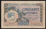 France 50 Centimes 75 - PARIS - CHAMBRE DE COMMERCE - 50 CENTIMES - 10/03/1920 -