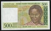 Madagascar 500 Francs MADAGASCAR - PICK 75 b - 500 FRANCS (100 ARIARY) - ND 1994 -
