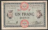 France 1 Franc 71 - MACON - BOURG - CHAMBRE DE COMMERCE - 1 FRANC - 04/08/1921 -