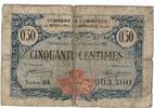 France 50 Centimes 03 - MOULINS ET LAPALISSE - 50 CENTIMES - CHAMBRE DE COMMERCE - 17 NOVEMBRE 1921 -