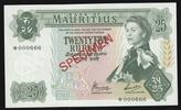 Ile Maurice 25 Rupees ILE MAURICE - 25 RUPEES - SPECIMEN -