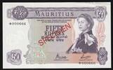 Ile Maurice 50 Rupees ILE MAURICE - 50 RUPEES - SPECIMEN -