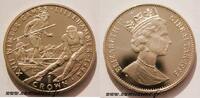 Gibraltar 1 Crown GIBRALTAR - KM 148 - 1 CROWN 1993 - XVII JEUX OLYMPIQUE D'HIVER - Lillehammer - Ski -