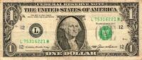 Etats-Unis 1 Dollar ETATS-UNIS - PICK 474 - 1 DOLLAR 1985 'L' -
