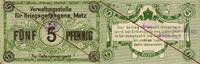 France 5 Pfennig FRANCE / ALLEMAGNE - 57000 - METZ - 5 PFENNIG 1917 - CAMP DE PRISONNIERS -