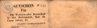 France FRANCE - 02300 - CHAUNY - OCCUPATION ALLEMANDE - BON POUR (GUTSCHEIN FÜR) - 2 DOUCHES - NUMEROTÉ - 1914 -