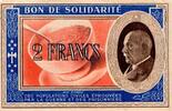 France 2 Francs BON DE SOLIDARITÉ - 2 FRANCS 1941-1944 - TYPE PÉTAIN - SPL -