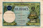Madagascar 10 Francs MADAGASCAR - PICK 36 - 10 FRANCS - ND (1937 - 1947) - TRES BEAU PLUS -