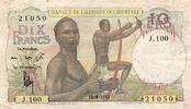 Afrique occidentale française 10 Francs AFRIQUE OCCIDENTALE FRANCAISE - PICK 37 - 10 FRANCS - 10/04/1953 - TTB -