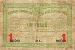 France 1 Franc 62 - BOULOGNE SUR MER - CHAMBRE DE COMMERCE - 1 FRANC - 1914-1916 -