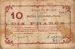 France 50 Centimes 62 - CALAIS - BON COMMUNAL - 10 FRANCS - 15 SEPTEMBRE 1914 -