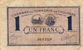 France 1 Franc 31 - TOULOUSE - CHAMBRE DE COMMERCE - 1 FRANC - 13/10/1920 -