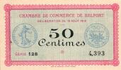 France 50 Centimes 90 - BELFORT - CHAMBRE DE COMMERCE - 50 CENTIMES - 18/08/1915 -