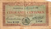 France 50 Centimes 73 - CHAMBERY - CHAMBRE DE COMMERCE - 50 CENTIMES - 27/07/1916 -
