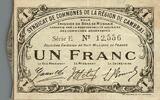 France 1 Franc 59 - CAMBRAI - BON DE MONNAIE - 1 FRANC - 10/05/1916 - SERIE E -