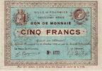 France 5 Francs 59 - FOURMIES - BON DE MONNAIE - 5 FRANCS - 28/10/1914 -